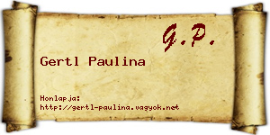 Gertl Paulina névjegykártya
